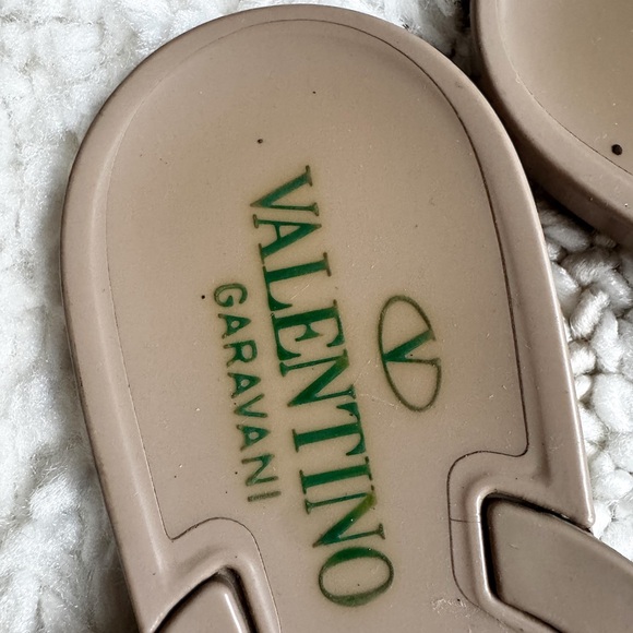 Valentino garavani rockstud jelly bow thong sandals nude beige 39 - Picture 3 of 9